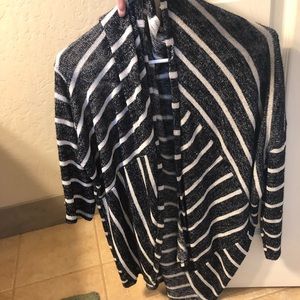 Large Black & White Cardigan